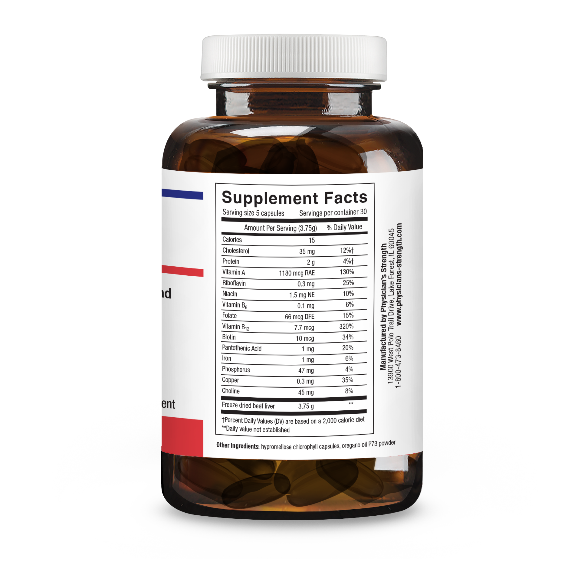 Beef Liver supplement facts